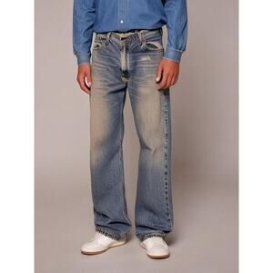 Levis Strauss Signature Jeans 36x30 Men Blue Denim Loose Relaxed Fit Light Wash